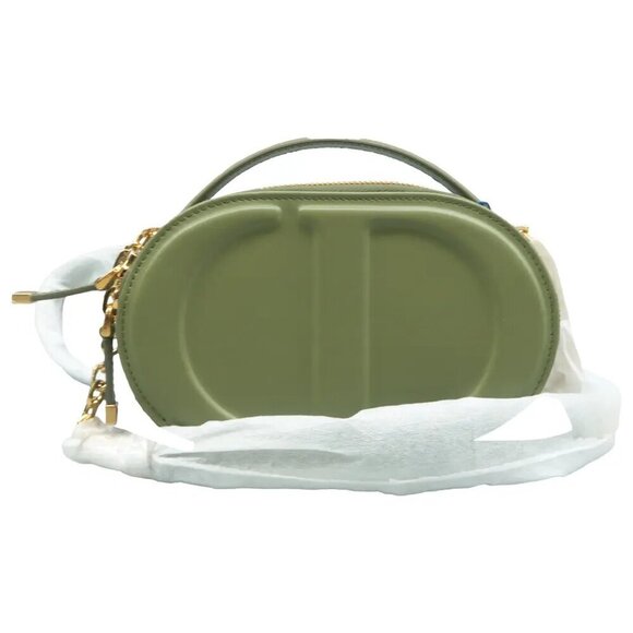 Dior Handbags - 100% Authentic Dior CD Signature Green Leather Shoulder Bag 1915-08824